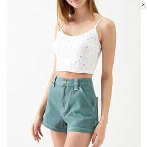 PacSun Teal Carpenter Cargo Jean Shorts